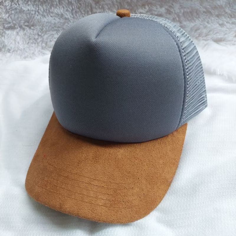 Trucker Suede Kombinasi Warna - Abu Krem